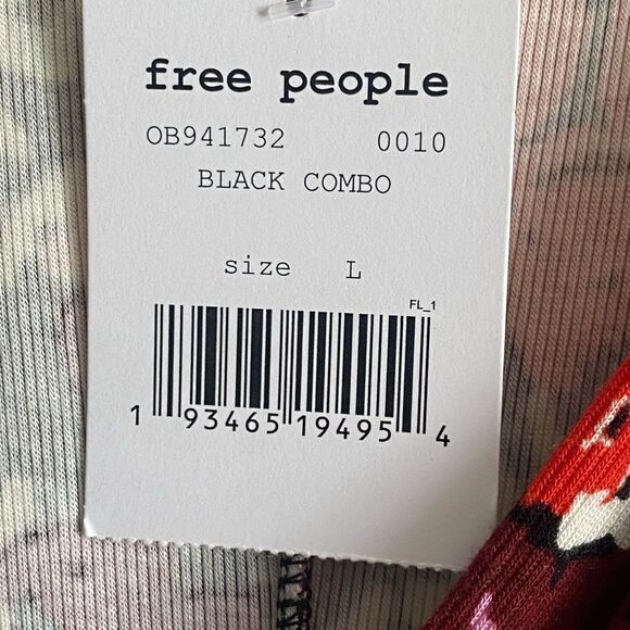 NWT Free People Key To Your Heart Floral Mini Dress. Size Large - Picture 14 of 15